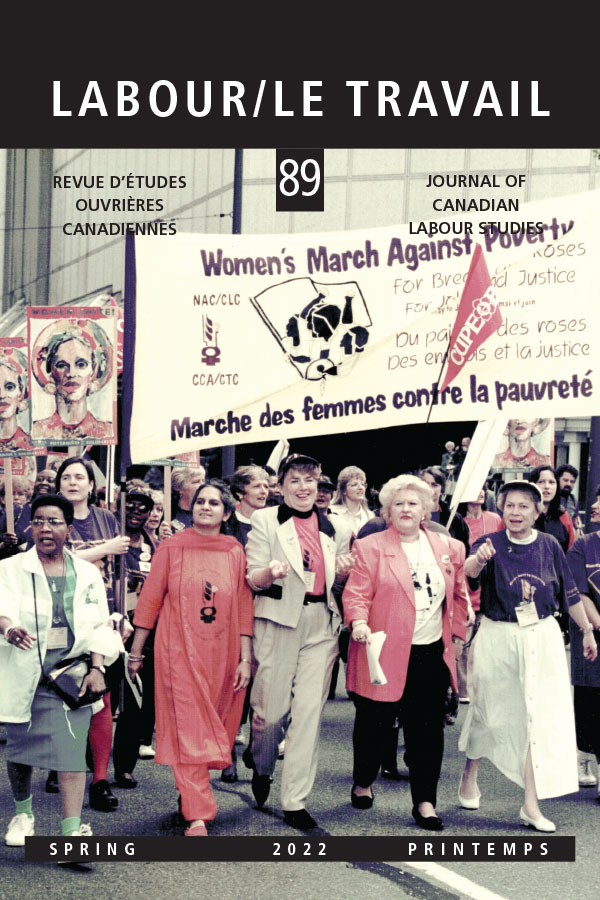 cover of Labour/Le Travail, Volume 89
